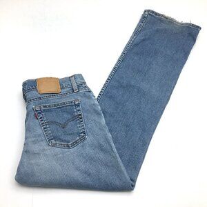 Vintage Levi's 518 Super Low Bootcut Stretch Frayed Hems Jrs size 11 length 32"